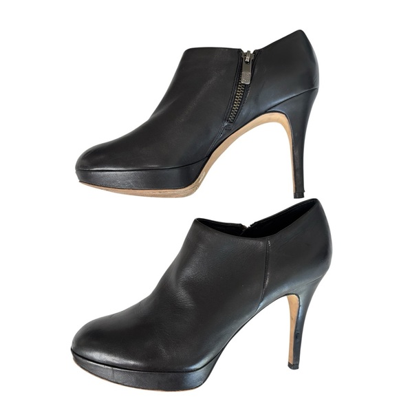 Vince Camuto Elvin High Heel Bootie Shoe Size 7.5 Buttery Soft Black Leather - Picture 7 of 11